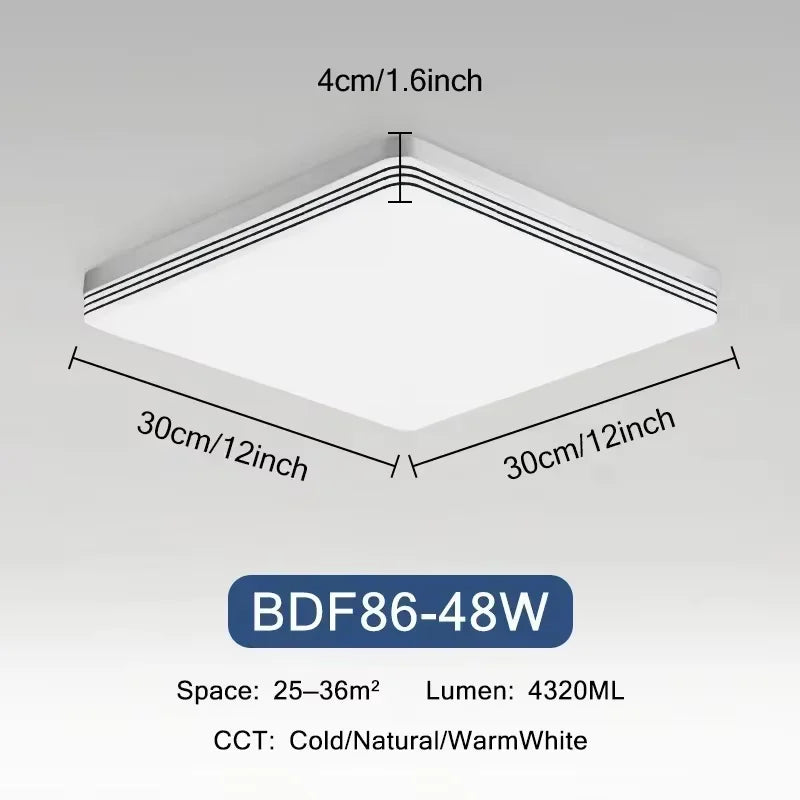Modern Ultra-Thin LED Ceiling Light – 18W–48W