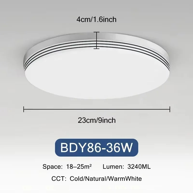 Modern Ultra-Thin LED Ceiling Light – 18W–48W