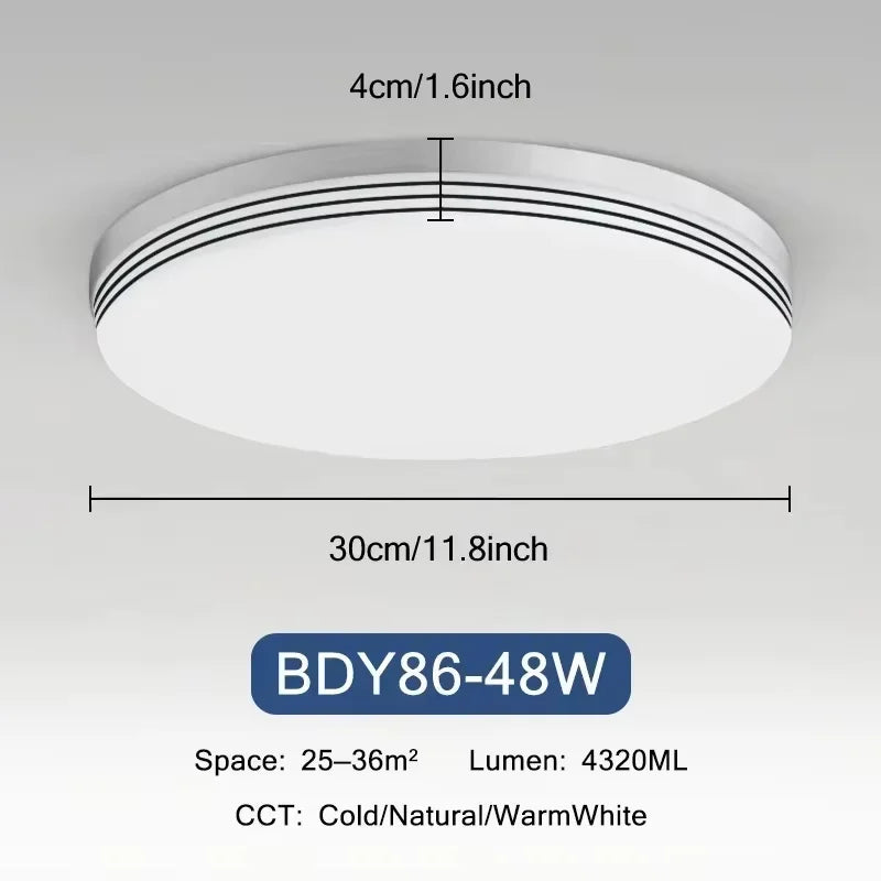 Modern Ultra-Thin LED Ceiling Light – 18W–48W