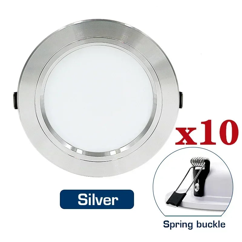 Round LED Ceiling Downlight – 5W to 18W, Multiple Colours and Voltages