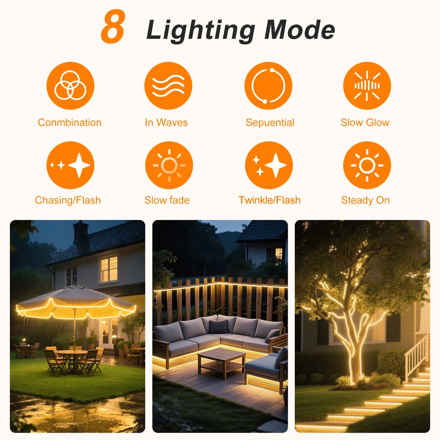 24V Solar-Powered Neon LED Strip Light – IP67 Waterproof