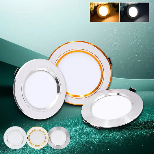 Round LED Ceiling Downlight – 5W to 18W, Multiple Colours and Voltages