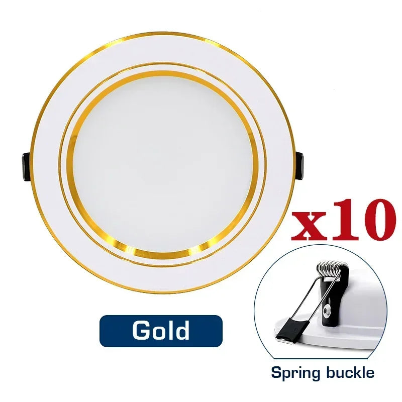 Round LED Ceiling Downlight – 5W to 18W, Multiple Colours and Voltages