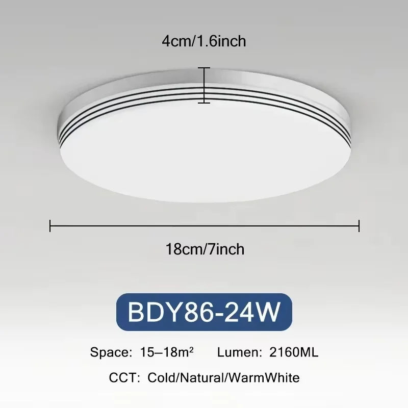 Modern Ultra-Thin LED Ceiling Light – 18W–48W