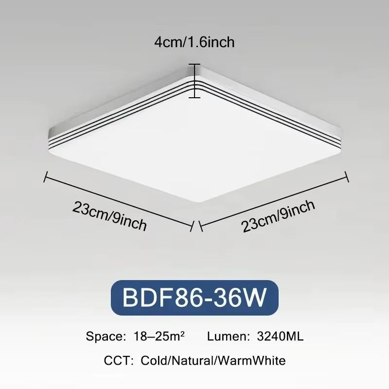 Modern Ultra-Thin LED Ceiling Light – 18W–48W