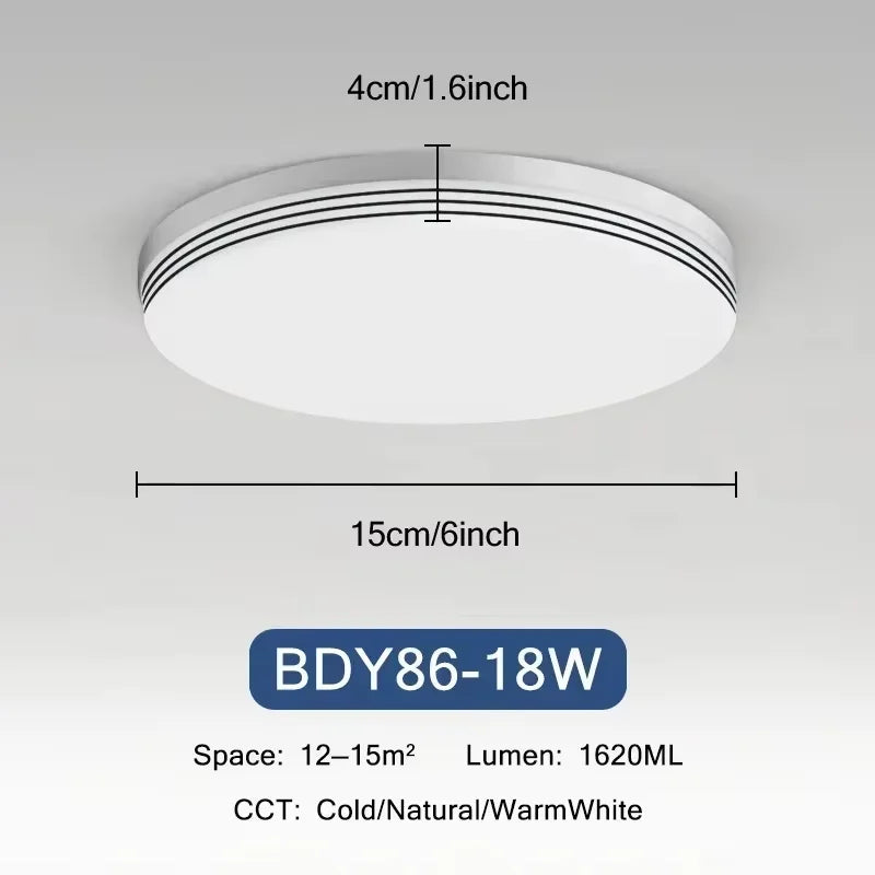Modern Ultra-Thin LED Ceiling Light – 18W–48W