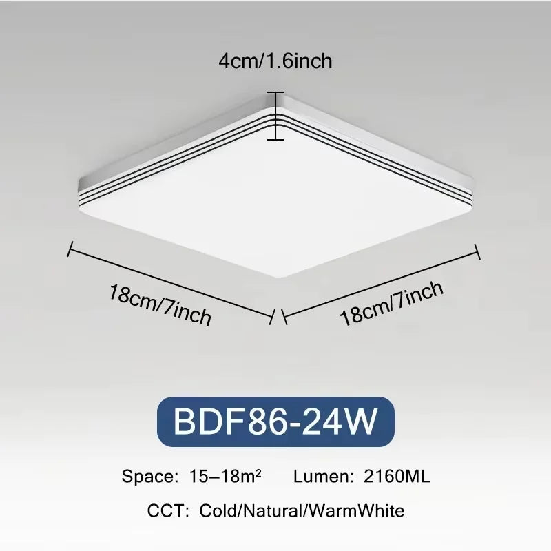 Modern Ultra-Thin LED Ceiling Light – 18W–48W