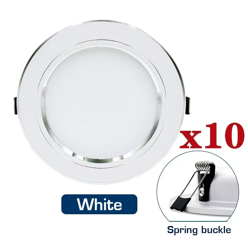 Round LED Ceiling Downlight – 5W to 18W, Multiple Colours and Voltages